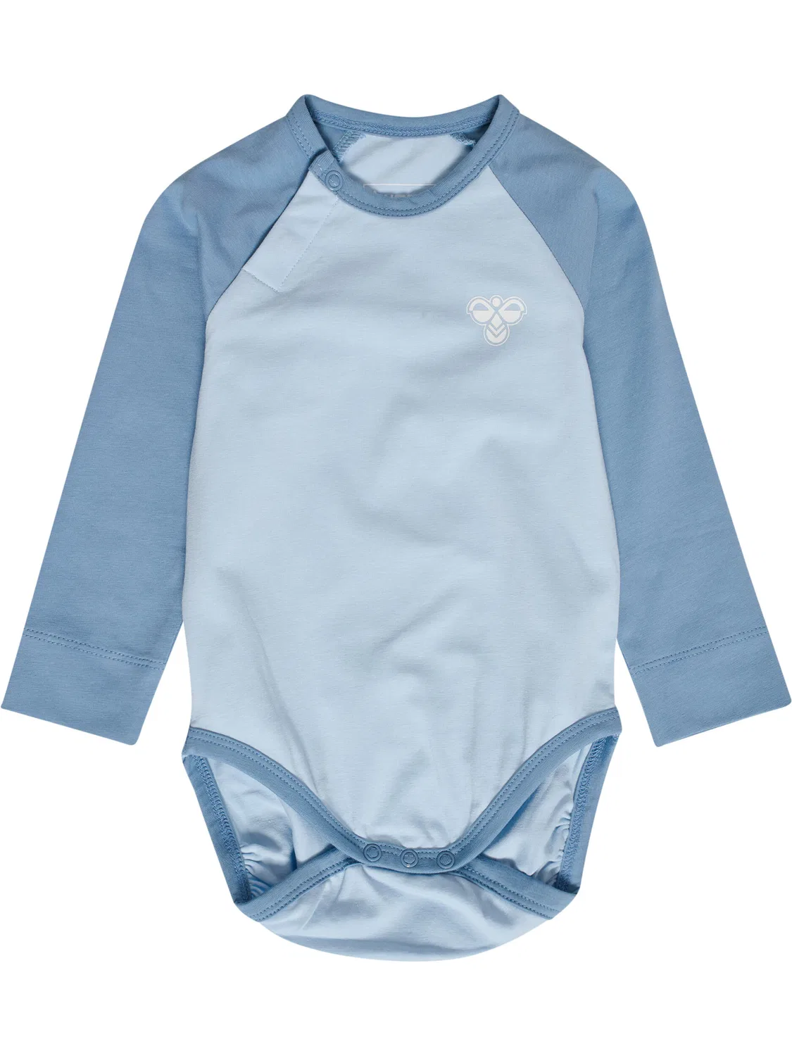 Детский боди-комбинезон с длинным рукавом Hmlmini Raglan Body L/S Bee Hummel, Jeansblau Wolkiges Blau