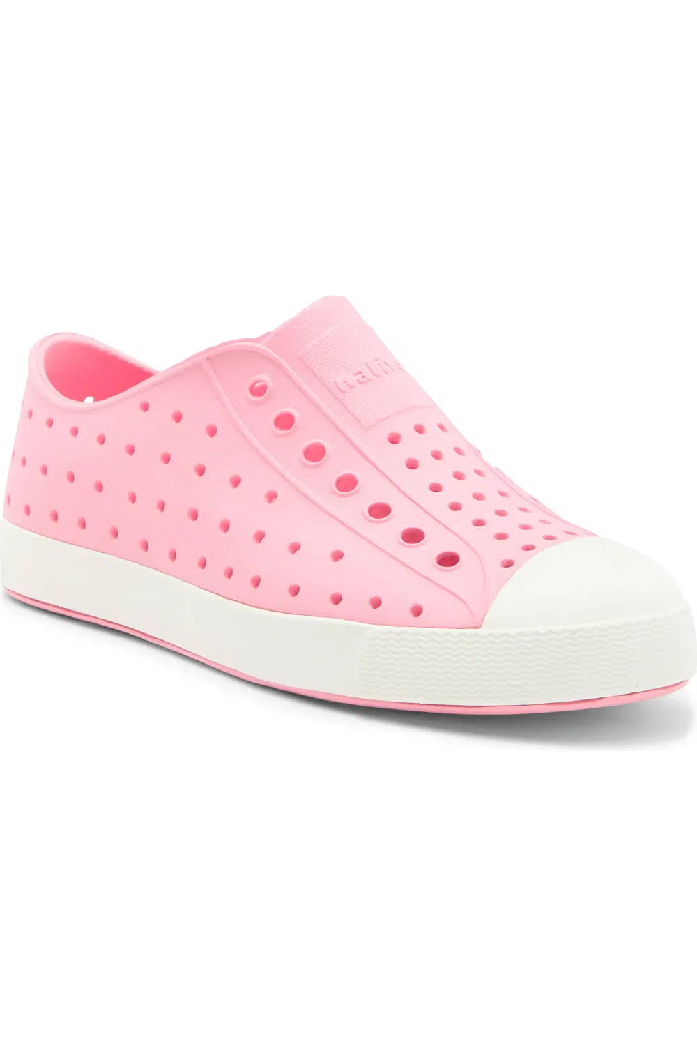 Детские кеды водонепроницаемые Jefferson Slip-On Native Shoes, Flamingo Pink/Shell White
