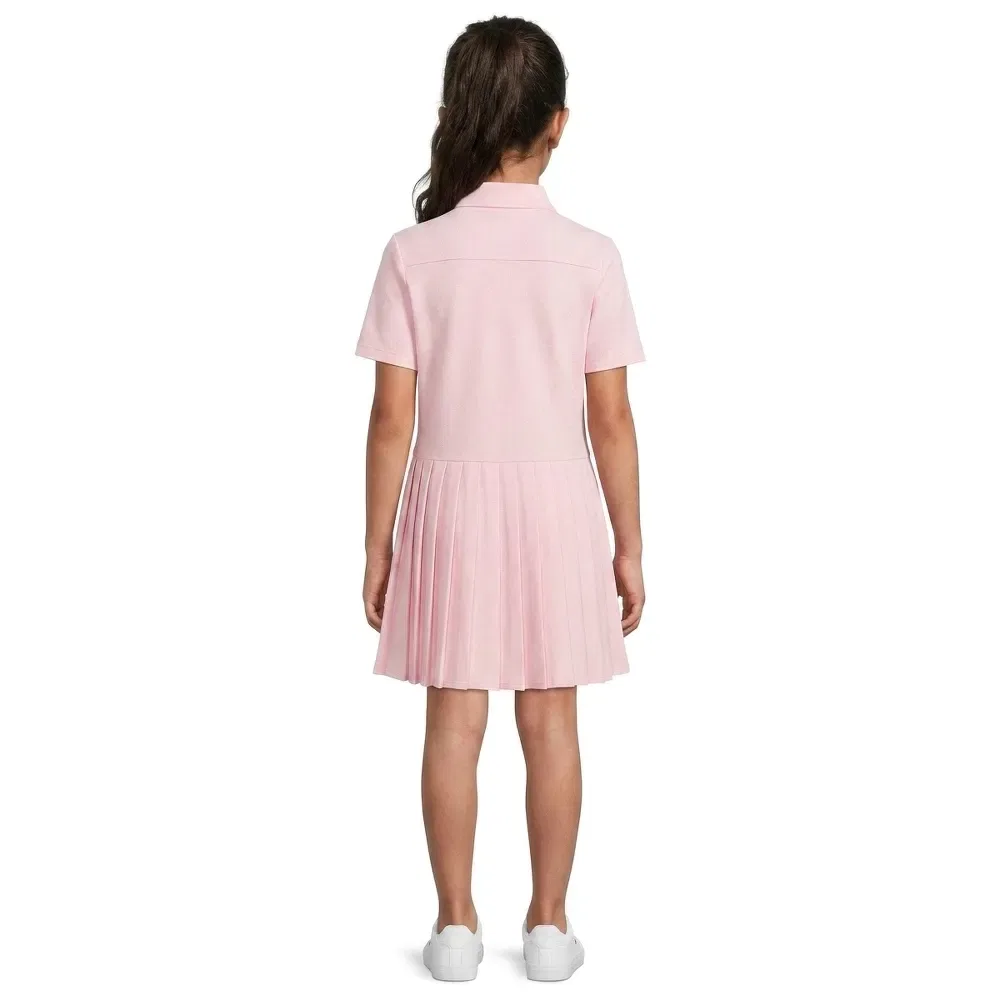 Платье с коротким рукавом Lacoste Kids, розовый — фото 4