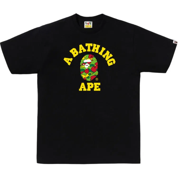 Детская футболка с принтом STA Camo A BATHING APE, Black Pink — фото 4