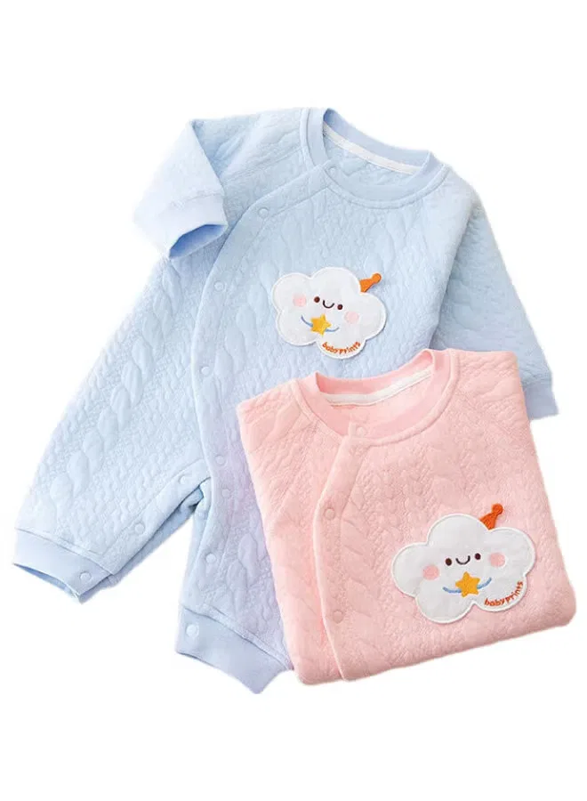 Боди-комбинезон утепленный с хлопковой подкладкой Babyprints, синий — фото 3