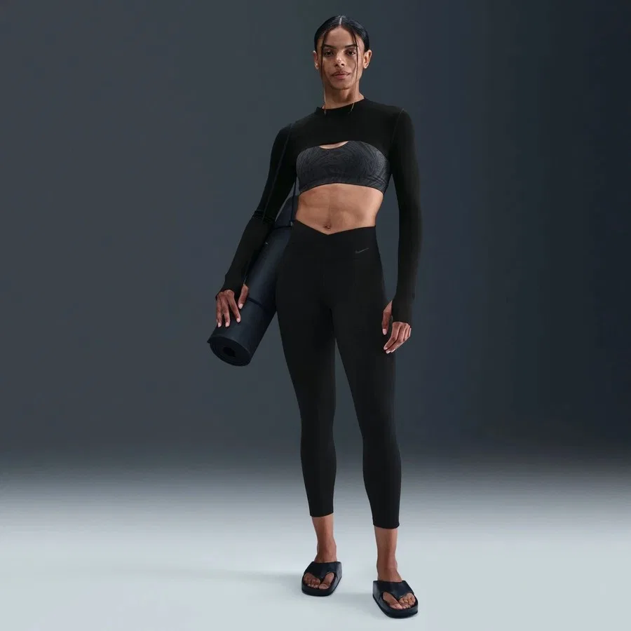 Спортивный бюстгальтер с легкой поддержкой и чашечками Nike Zenvy, Бордовый — фото 3