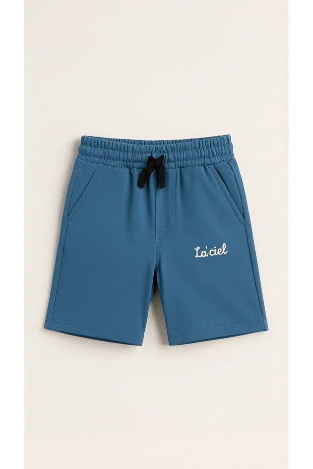 Детские шорты для мальчиков с эластичным поясом Vanilla avenue laciel paris blue boy's knee length elastic waist knitwear basketball shorts Zra, Blue