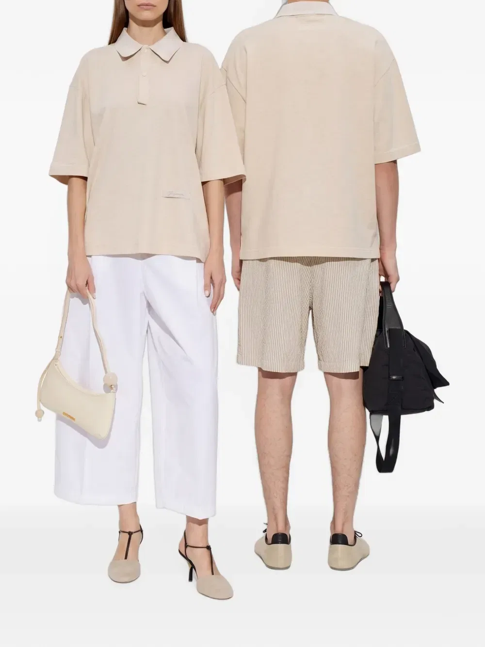 Рубашка-поло с логотипом Ruban JACQUEMUS, бежевый — фото 2