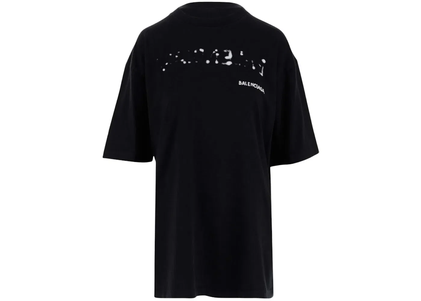 Мужская футболка с принтом Balenciaga Hand Drawn Oversized Logo T-shirt, Black/White