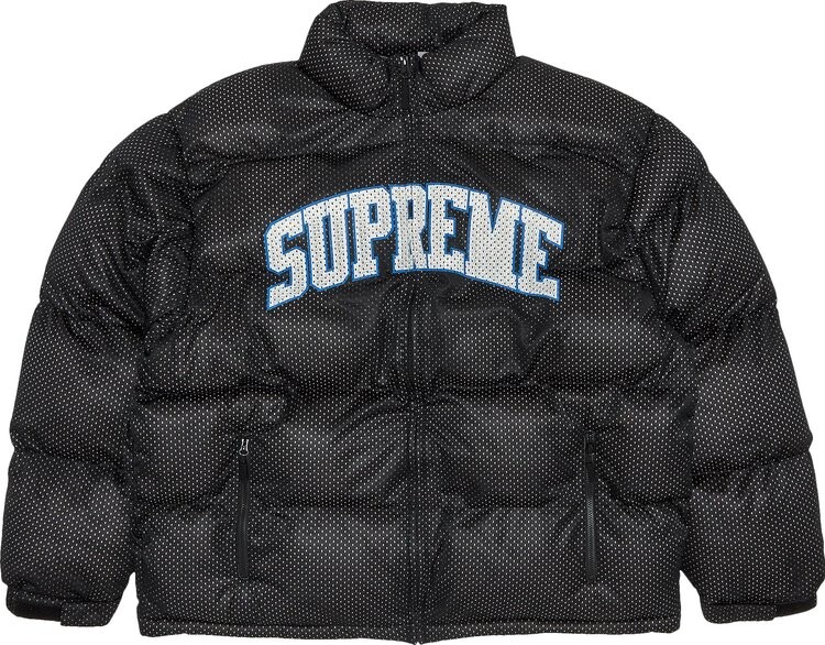 

Пуховик Supreme Mesh Jersey Puffer Jacket 'Black', черный