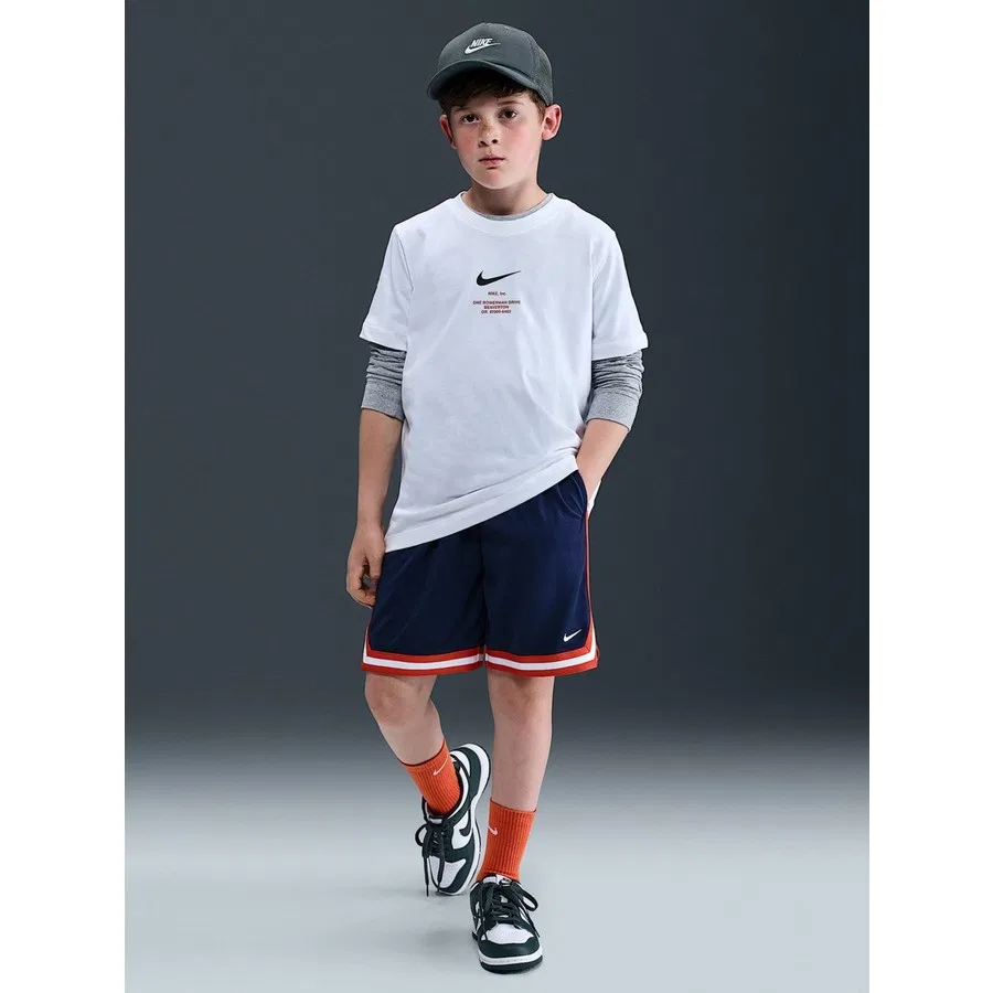 Футболка с коротким рукавом хлопковая B Nsw Athl Tee Nike, Белый