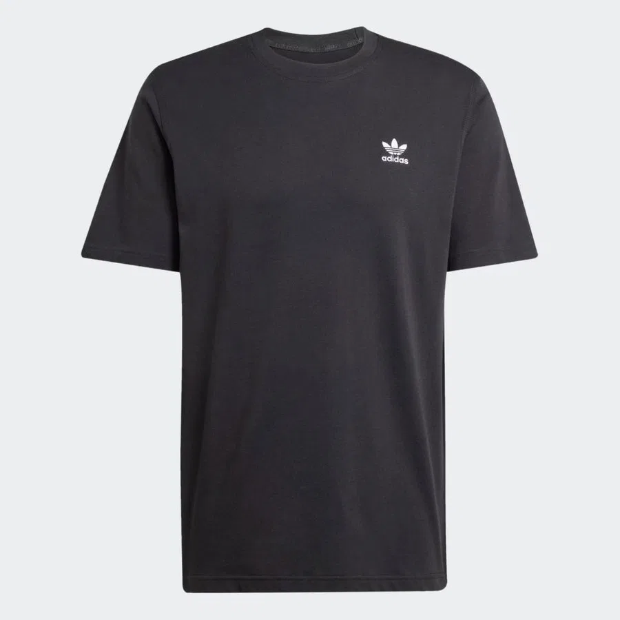 Мужская футболка с принтом Trefoil Ess Tee adidas, Черный — фото 2