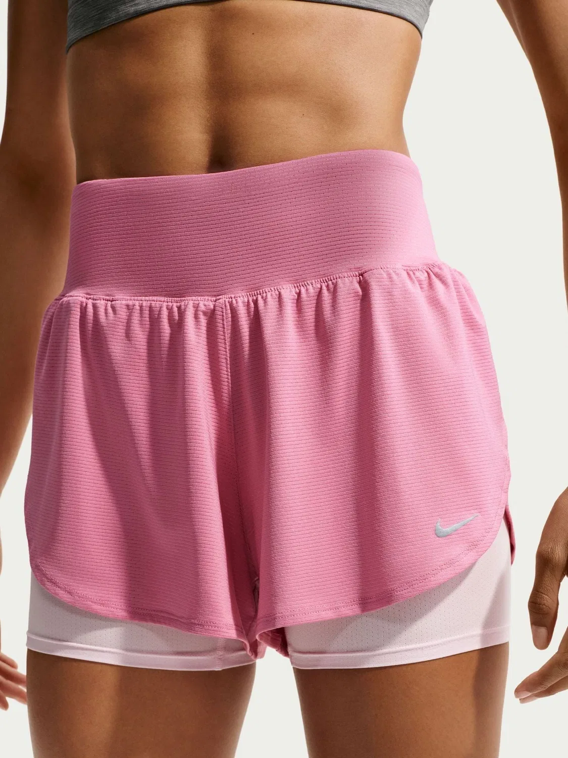 Шорты для бега Nike Tempo Flow Dri-FIT Mesh 2-in-1, Peony Pink — фото 4