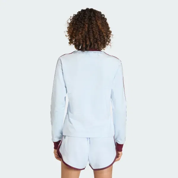 Футболка с длинным рукавом с 3 полосками, slim fit, Adidas, Crystal Sky Maroon — фото 3