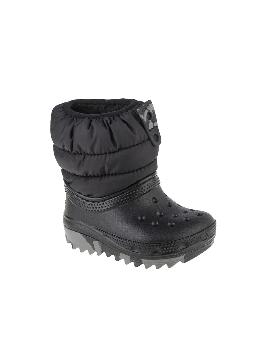 Детские зимние ботинки Crocs 'Classic Neo Puff Boot Toddler' черного цвета