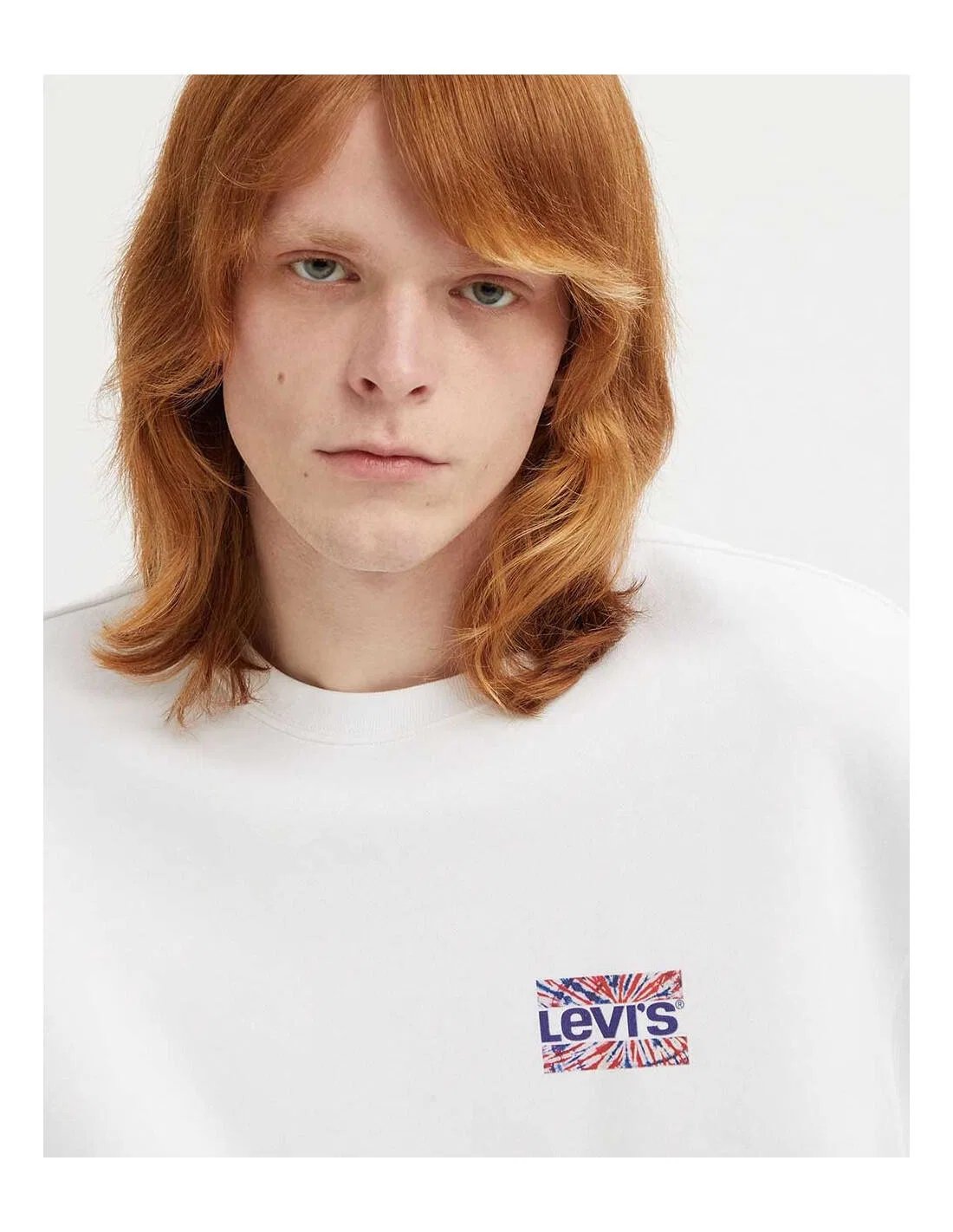 Мужской свитшот с графическим принтом Relaxed Graphic Crew Levi's, Weiss — фото 4