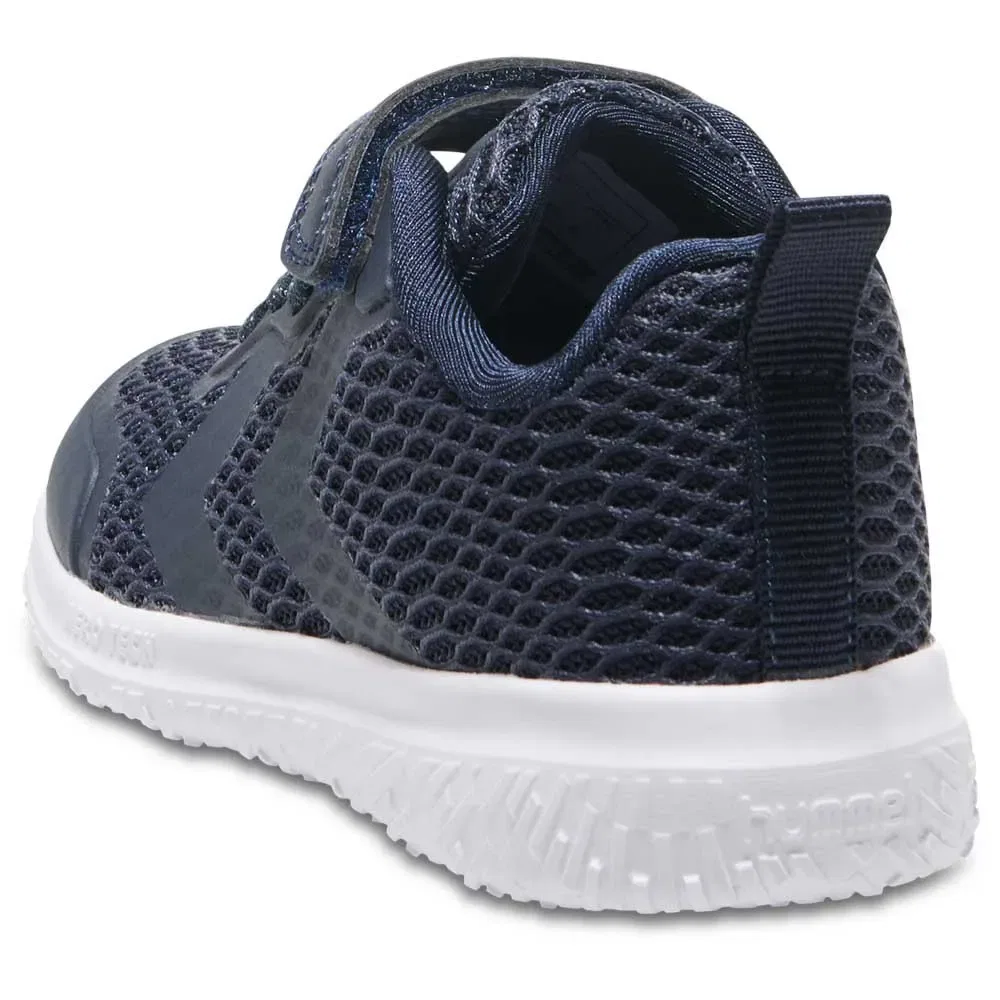 Детские кроссовки для девочек с липучкой Actus ML Recycled Hummel, Blue — фото 4