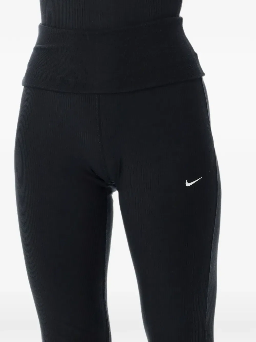 Ребристые брюки с логотипом Nike, черный — фото 3