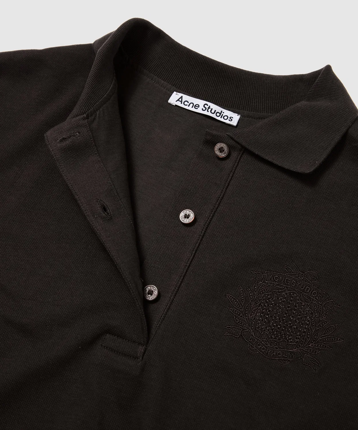 Женское хлопковое платье-поло с принтом Acne Studios, Dark Brown — фото 4