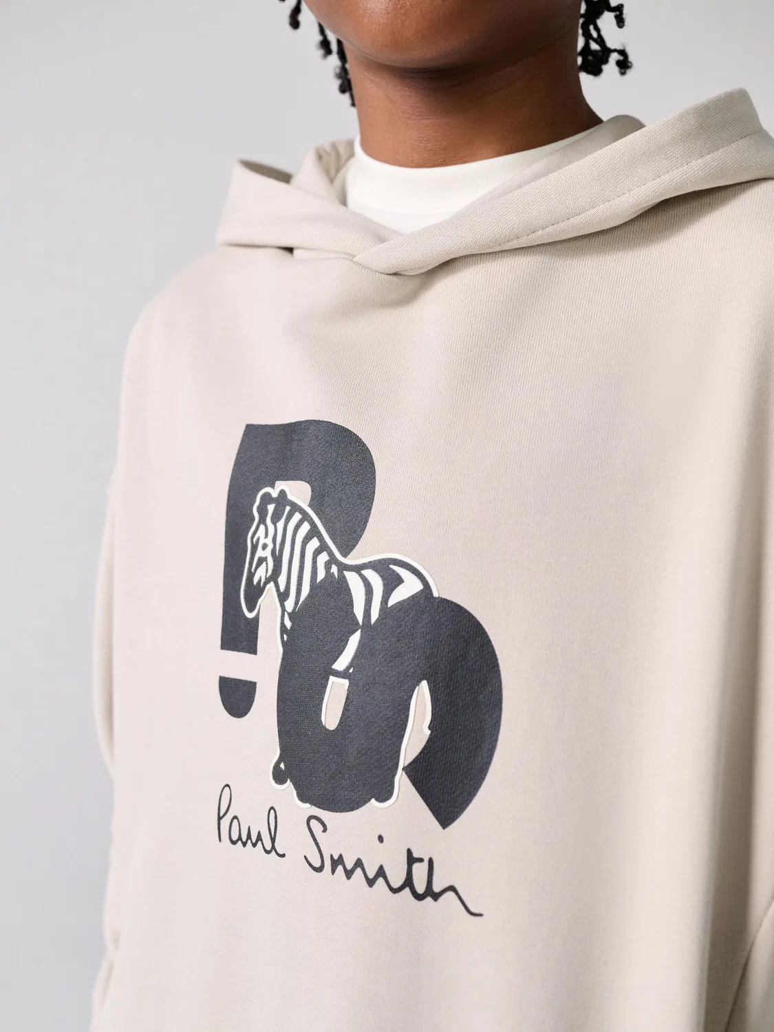Худи Paul Smith Junior Zebra Graphic, Stone — фото 4