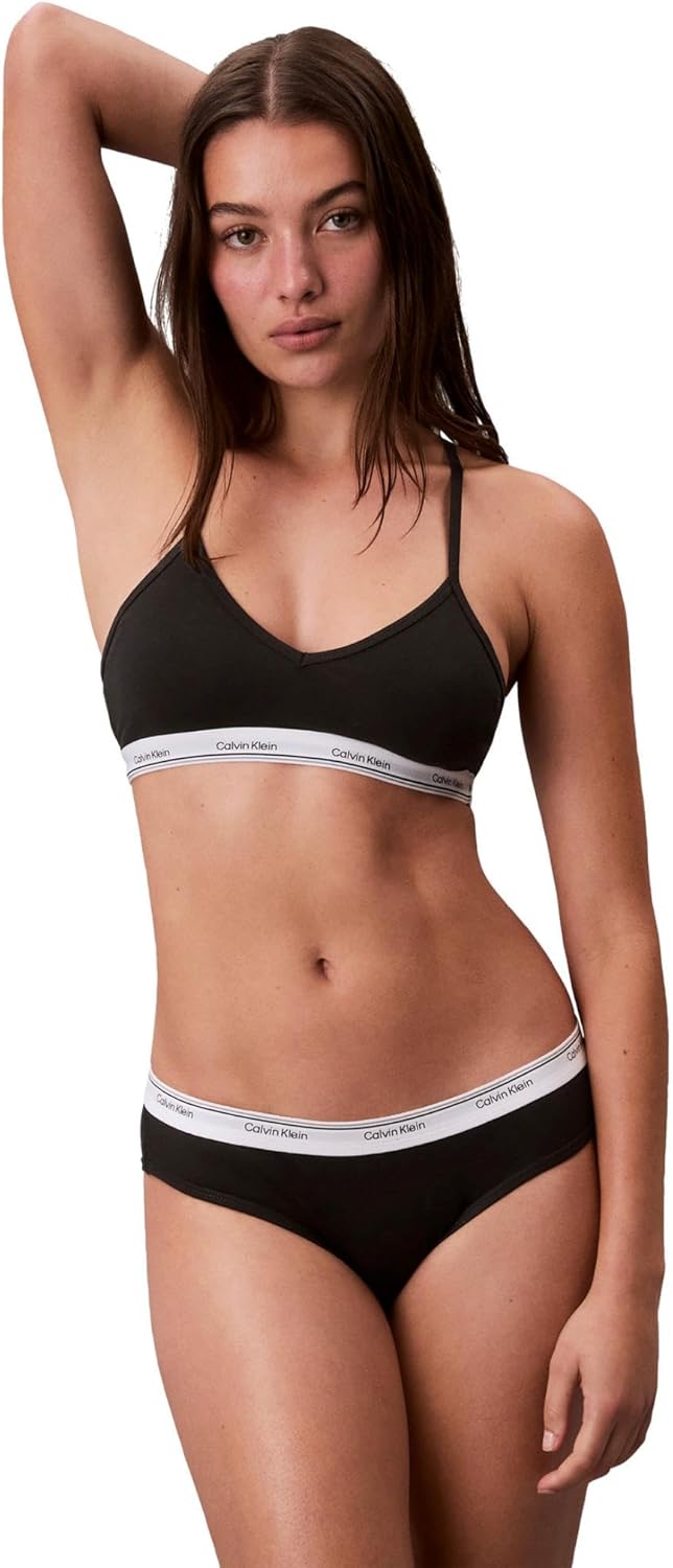 Женские трусики-бикини Calvin Klein Balance из эластичного хлопка, 3 шт. в упаковке, Black/Grey Heather/Fall Berry — фото 2