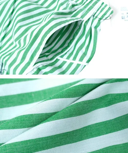 Женские шорты хлопковые с полоской Calvin Klein Cotton Poplin POPLIN TRACK SHORT, Желтый — фото 4
