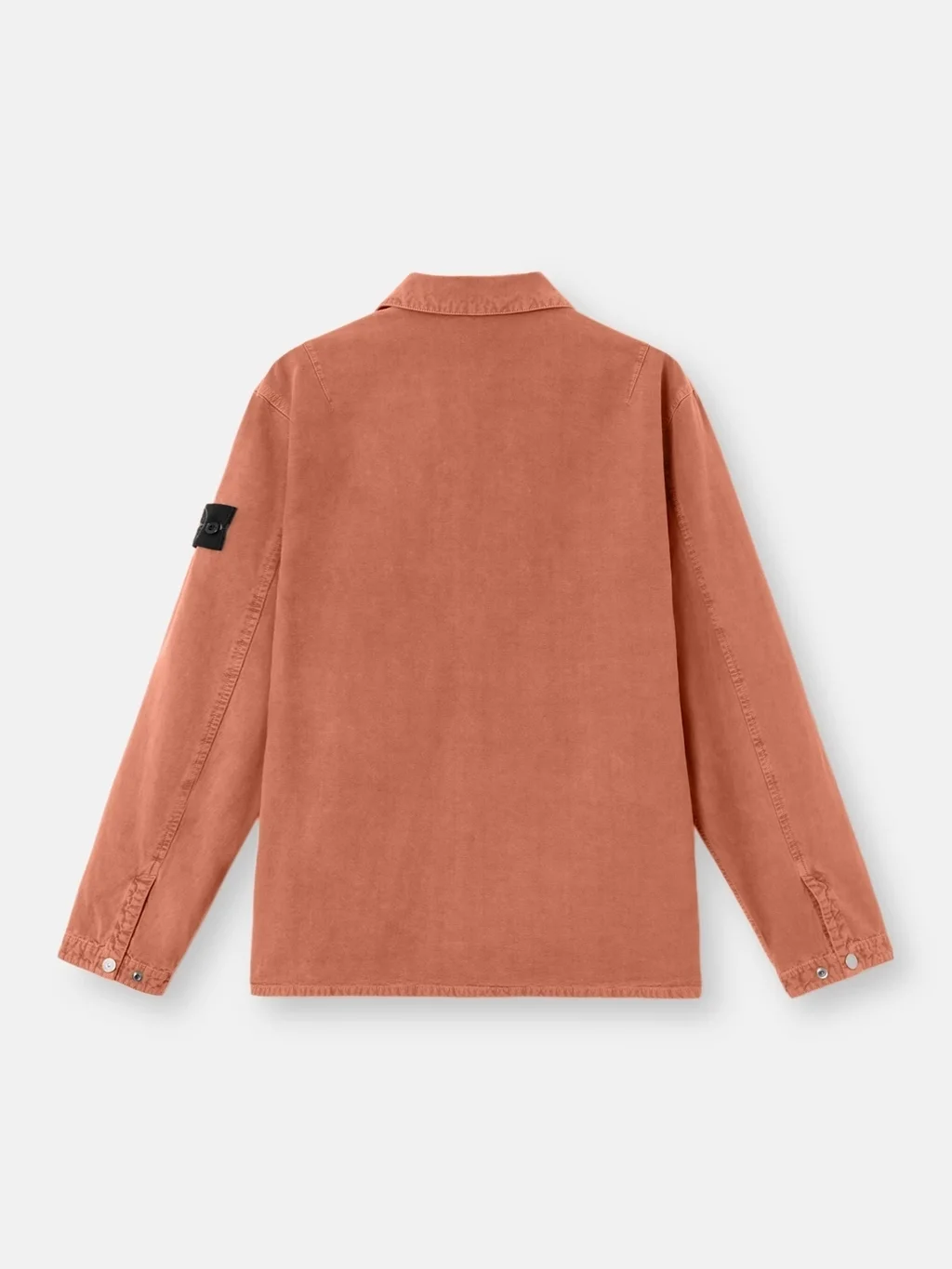Мужская рубашка-куртка Stone Island Comfort-fit Snap-front With Chest Pocket, кирпично-красный — фото 4