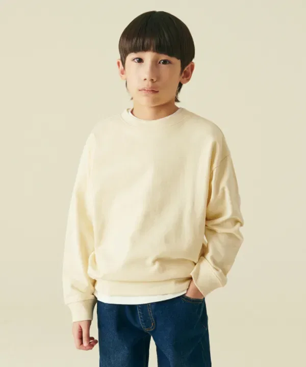 Свитшот оверсайз, Musinsa Standard Kids, лимонно-кремовый