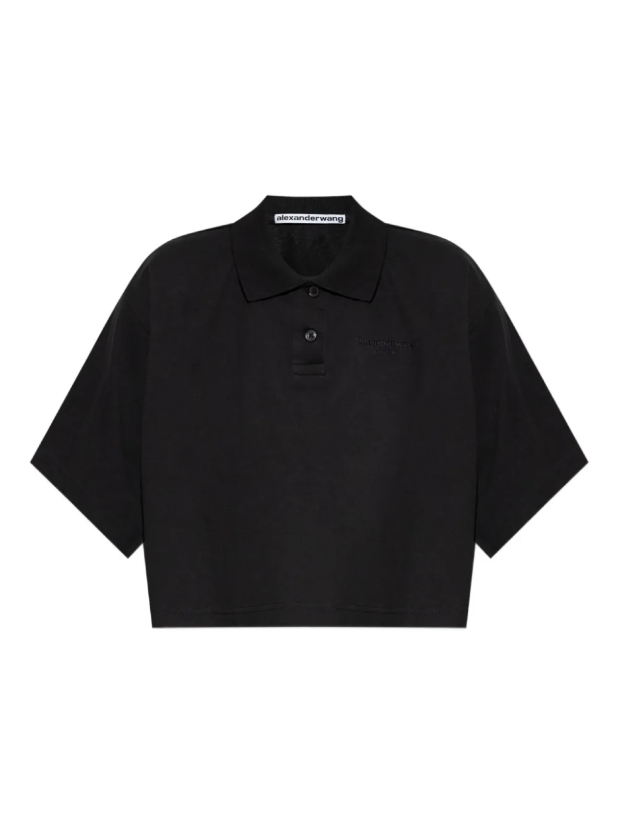 

Рубашка-поло с коротким рукавом Alexander Wang, черный
