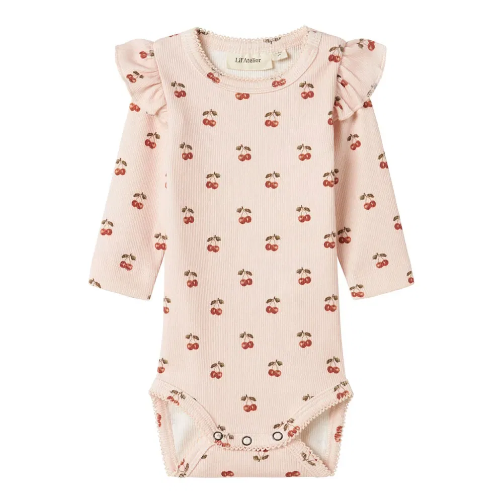 Лонгслив Name It Lavo Eve Slim Body LilAtelier, бежевый