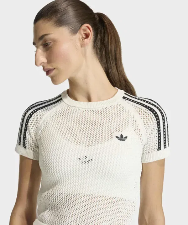 Тип-топ с вязаным воротником, KALI Adidas, белый — фото 4