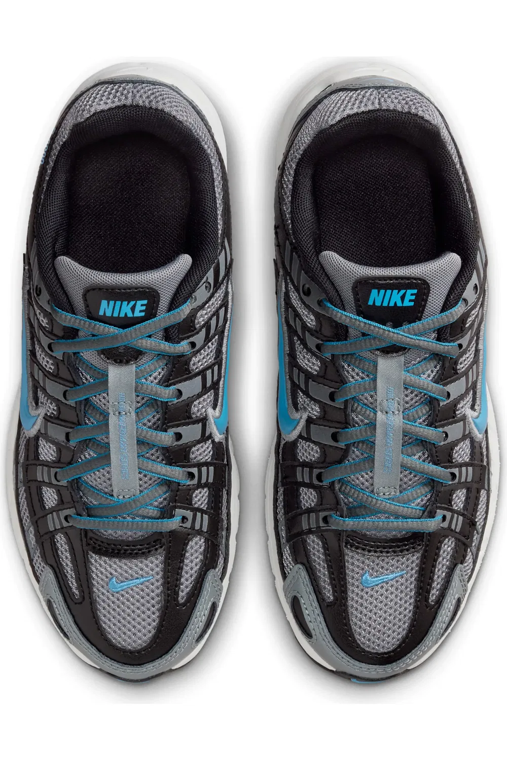 Кроссовки детские с сетчатыми вставками P-6000 Nike, Smoke Grey/Black/Platinum — фото 3