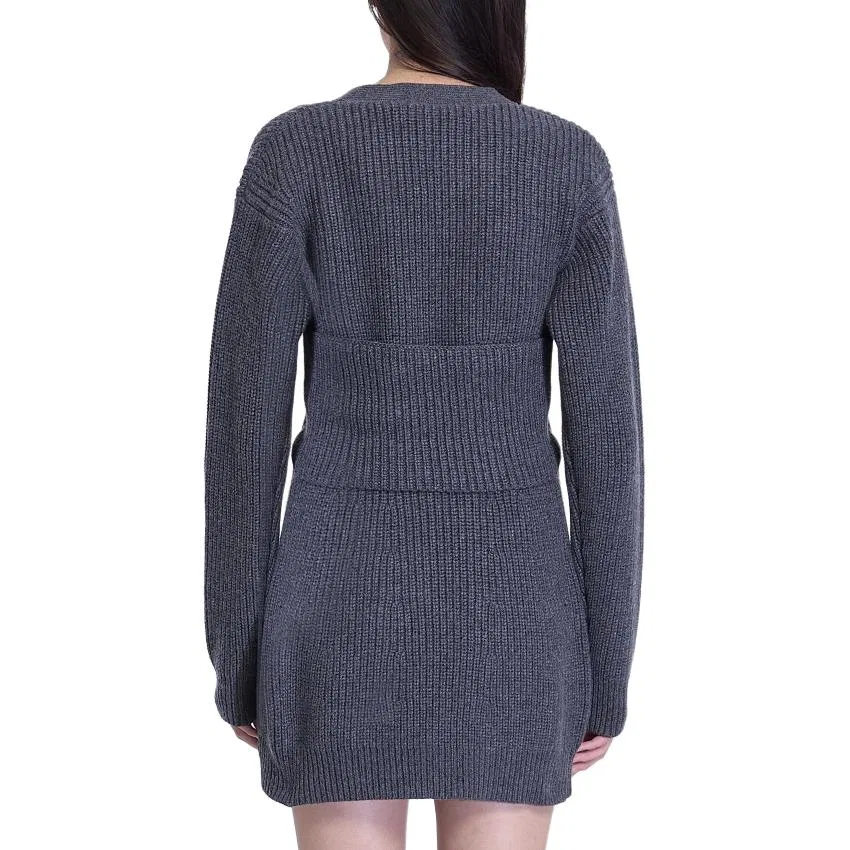 Женский комплект из кардигана и топа Alexander Wang, Gray — фото 3