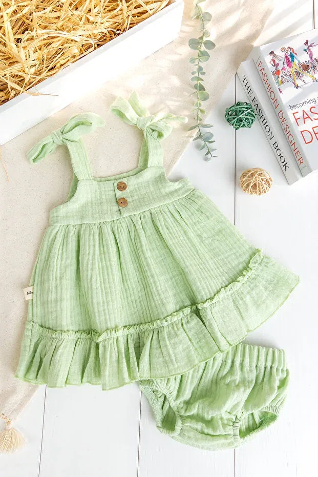 Детское платье для девочек хлопковое Babymod, Green