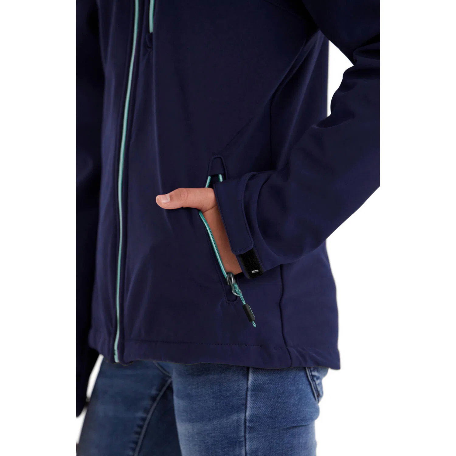 Детская ветрозащитная куртка Girls Softshelljacke Killtec, Mitternachtsindigo Tiefseeblau — фото 3