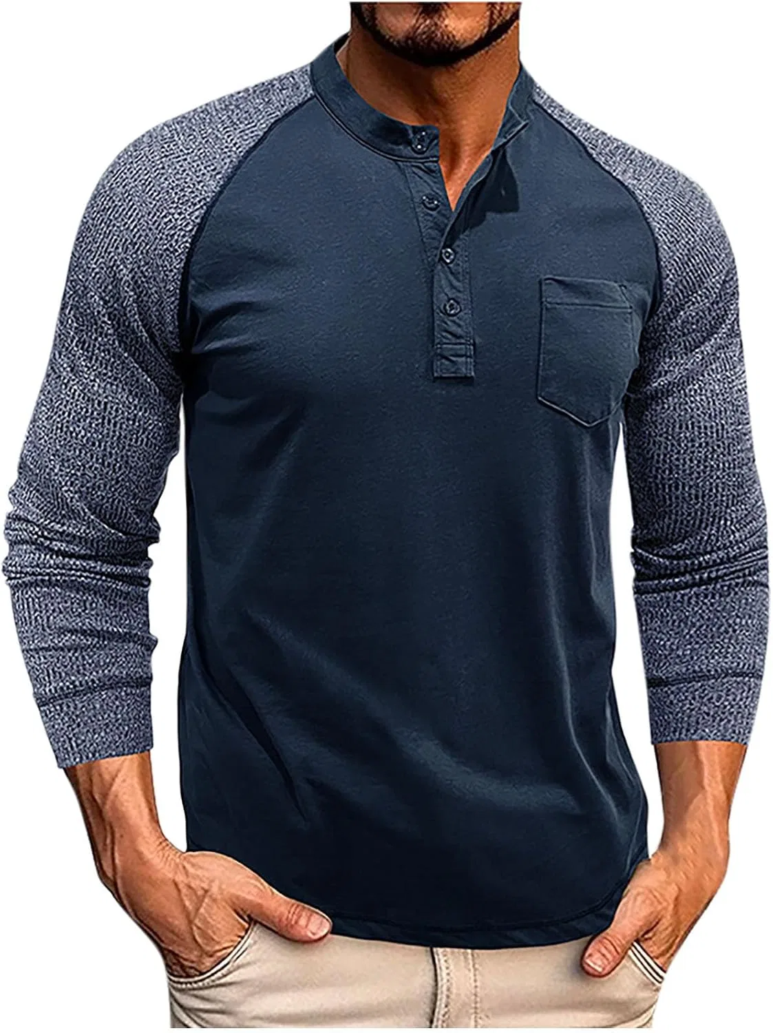 Мужская футболка с длинным рукавом Regular Fit, Blue
