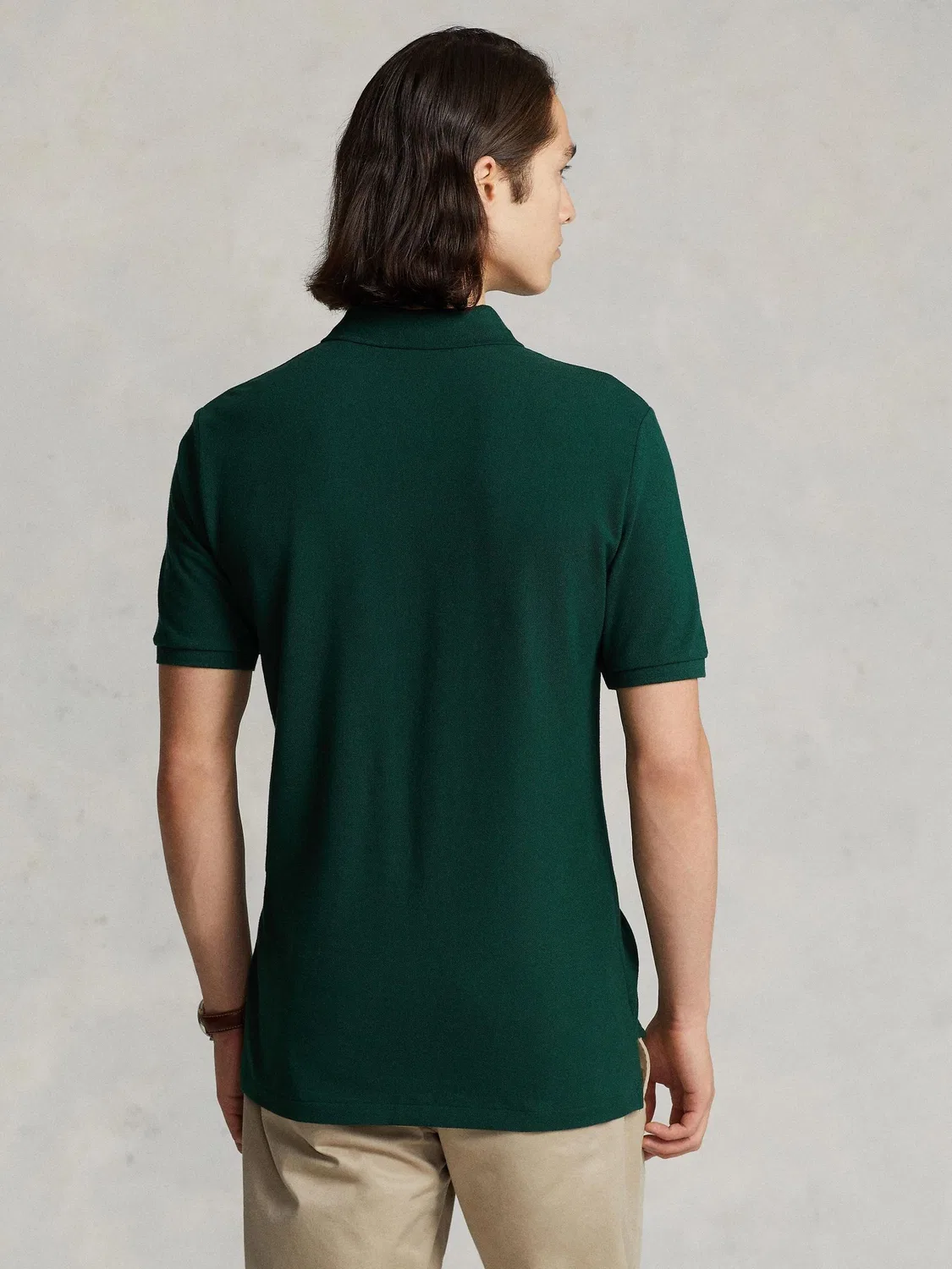 Поло, хлопковое, модель College Polo Ralph Lauren, зеленый — фото 2