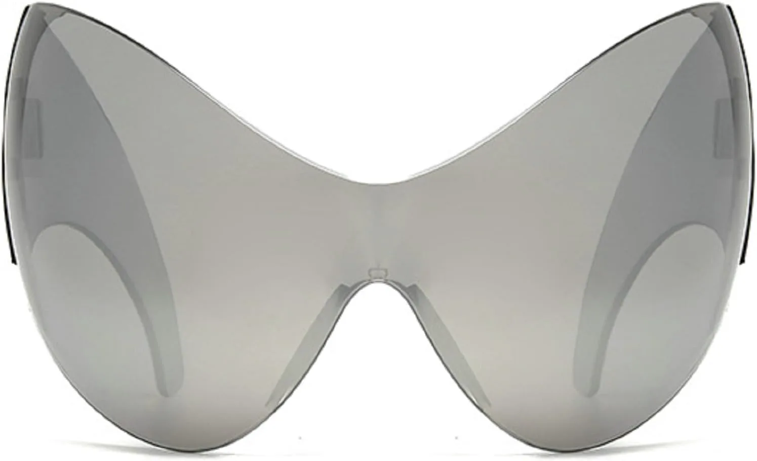 

Крупные спортивные солнцезащитные очки в стиле Y2K для женщин, 2000-е, обтекаемые, мужские, люксовые тренды 2024, панк-солнцезащитные очки для мужчин mincl, Silver