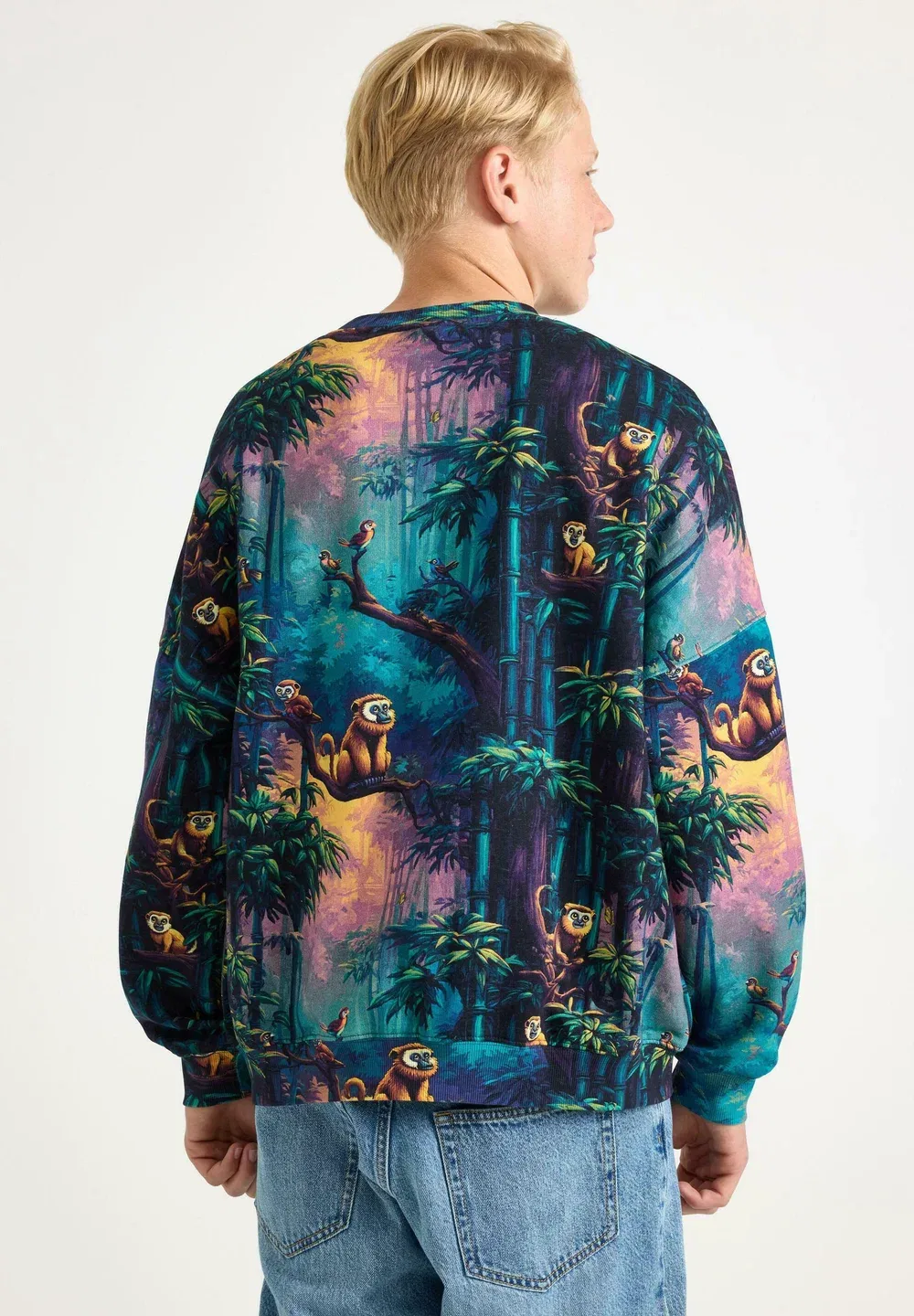 Толстовка с начесом внутри - толстовка Lindex, Dk Turquoise — фото 3