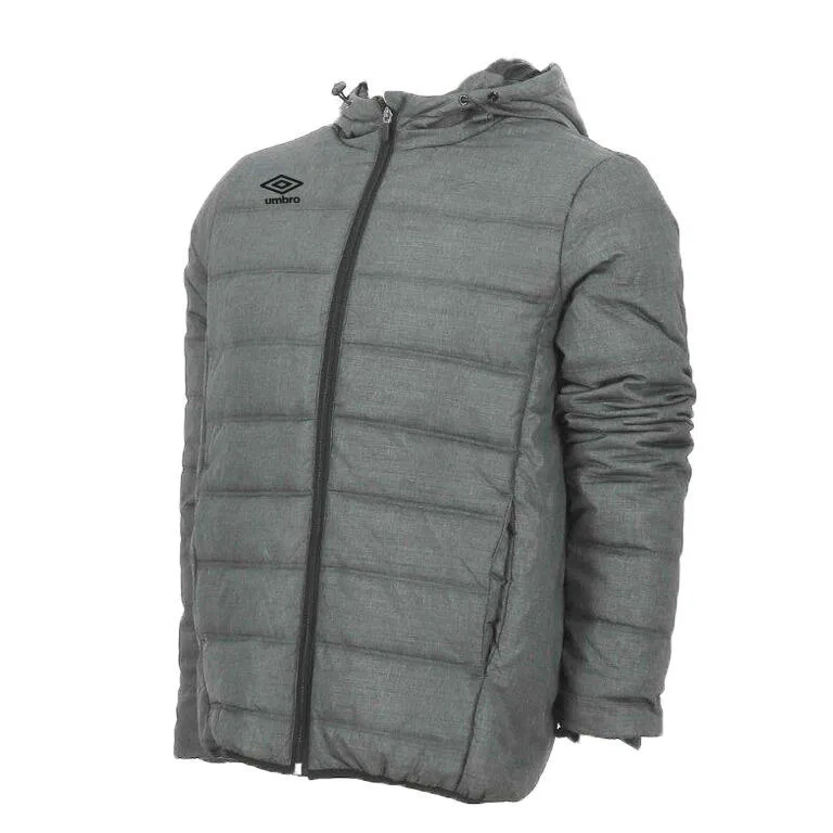Детская куртка-пуховик с капюшоном Umbro, Цвет Grau Dunkelgrun — фото 2