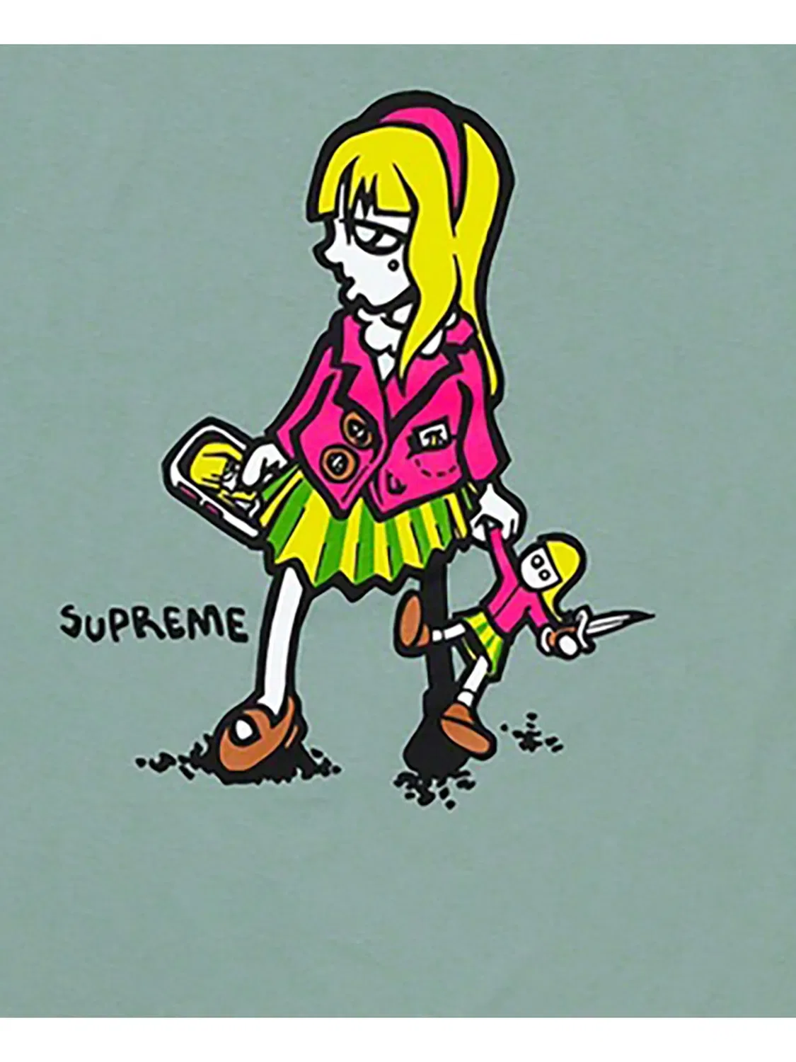 Футболка Suzie Switchblade с графичным принтом Supreme, зеленый — фото 2
