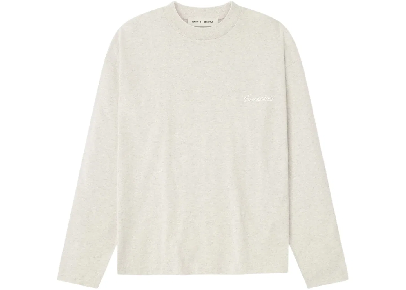 Мужская футболка с длинным рукавом Fear of God Essentials Tee, Oatmeal Heather