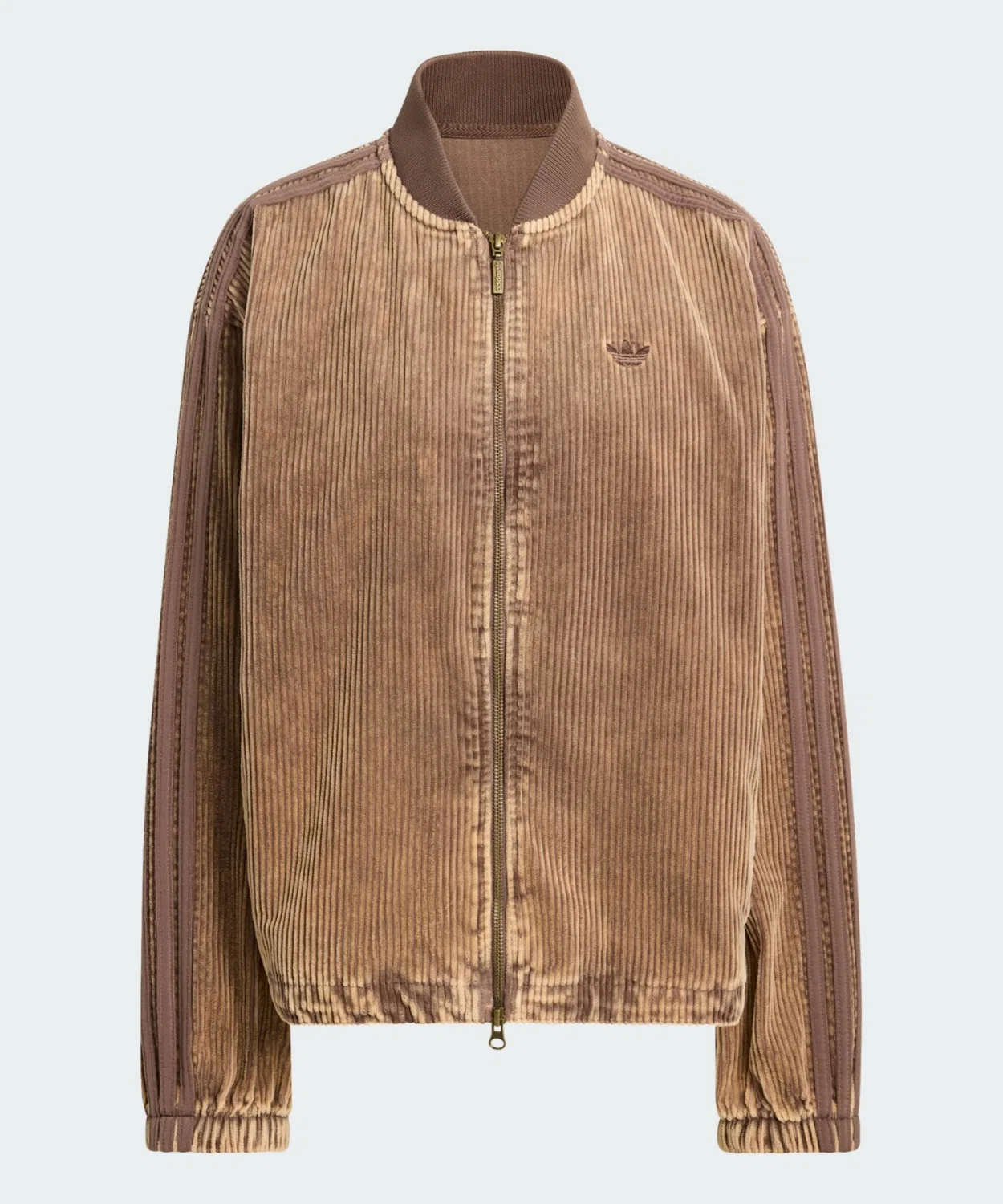 Женская куртка из вельвета оверсайз с молнией Corduroy SST Jacket Adidas, Brown — фото 4