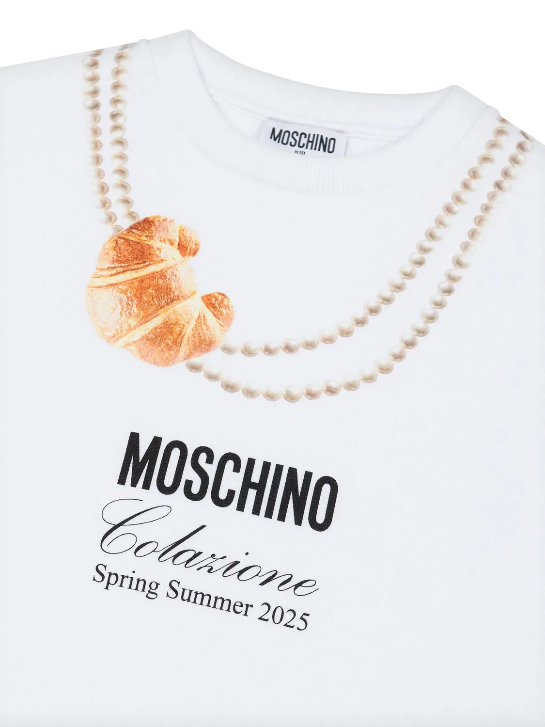 Толстовка с капюшоном для девочек Moschino, белый — фото 3