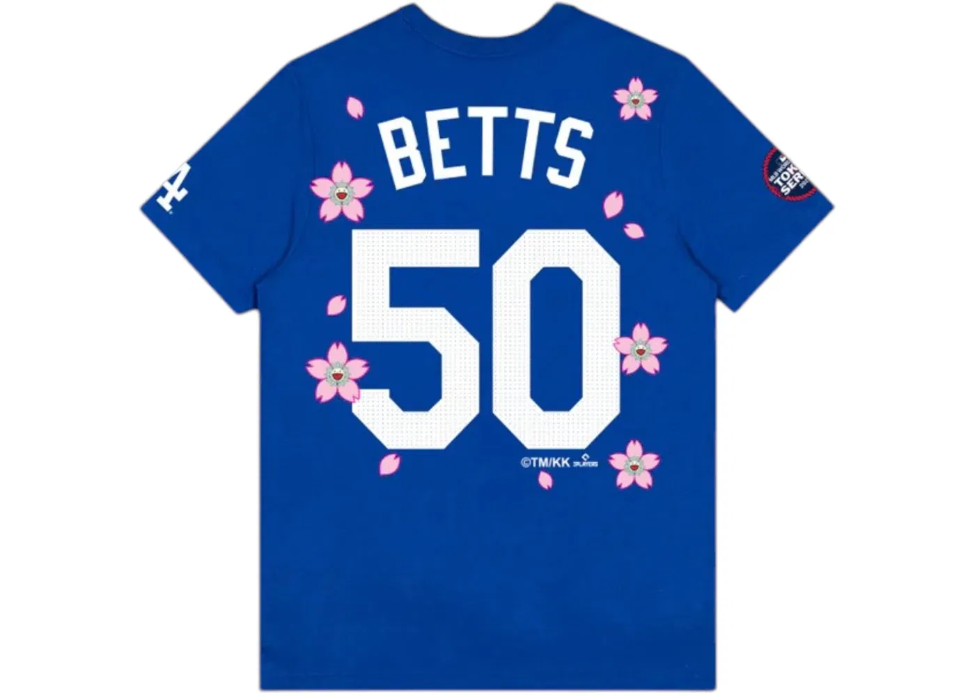 Мужская футболка с принтом Nike x Takashi Murakami x MLB World Tour Tokyo Series 2025 Betts Dodgers S/S Tee, Blue
