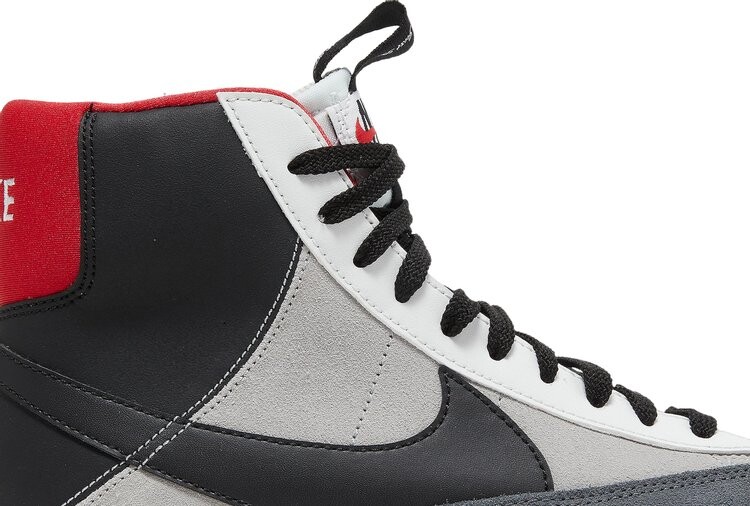 Кроссовки Nike Blazer Mid '77 SE GS 'Dance - White Black Red', белый — фото 3