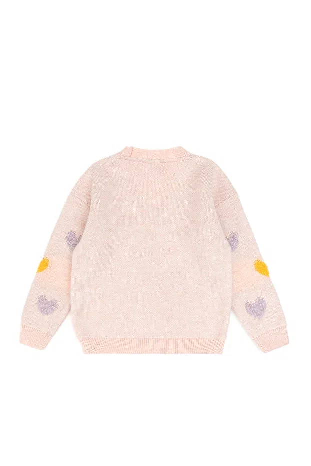 Детский кардиган для девочек хлопковый U.S. Polo Assn., Light Pink — фото 2