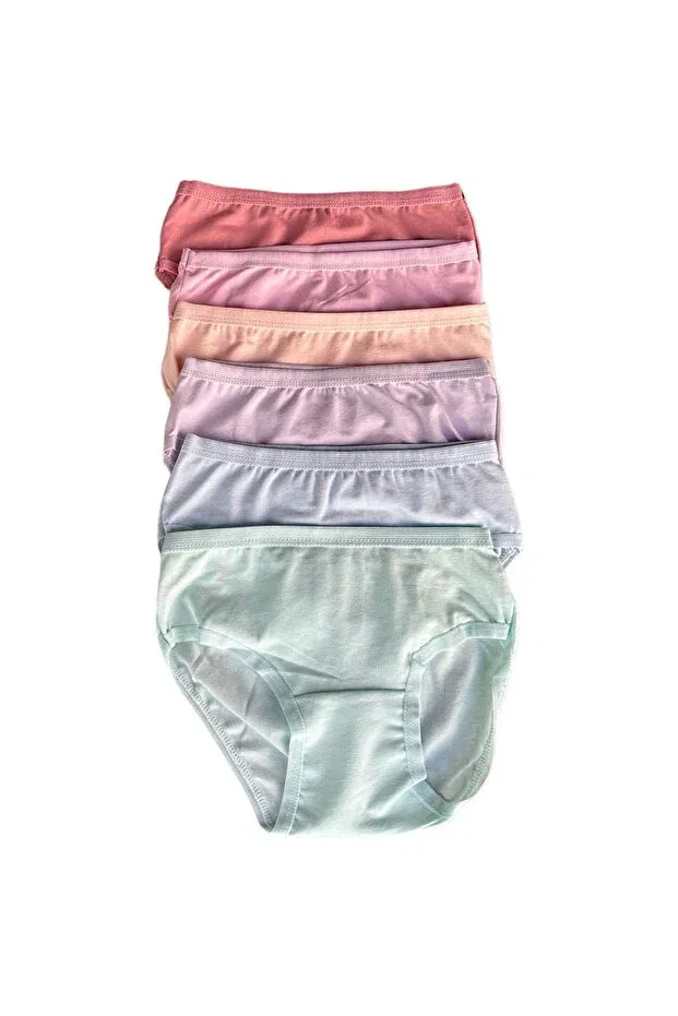 Детские трусы для девочек с принтом 6 штук Dondeza, Solid Color And Patterned — фото 4