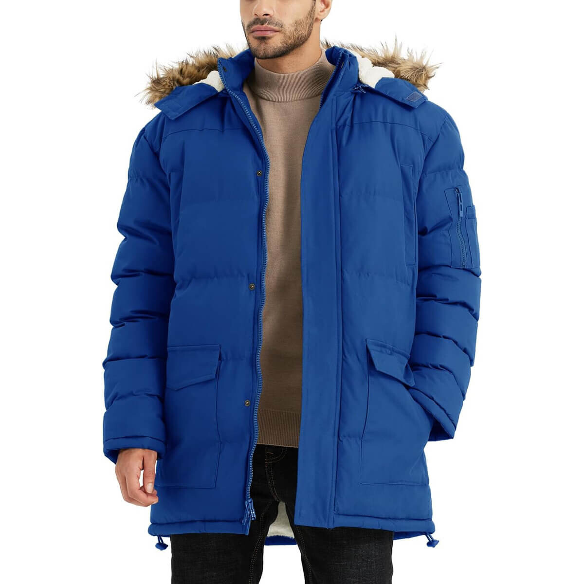 

Парка Jaweru Long Winter Warm Insulated Fleece, синий