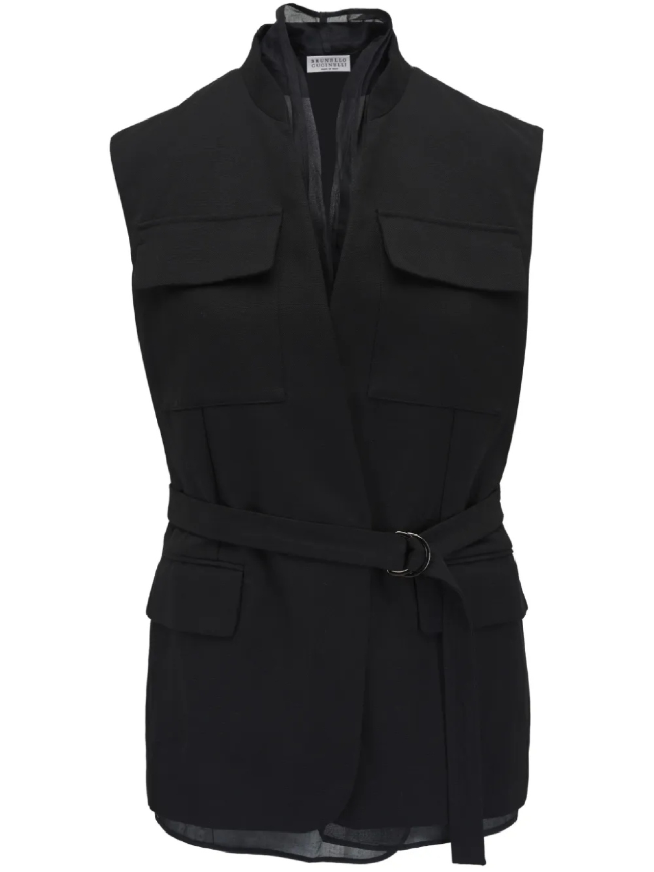 

Хлопковый жилет Brunello Cucinelli, черный