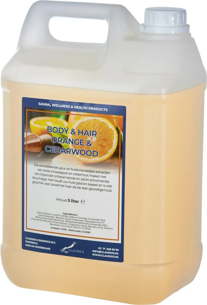 Шампунь и гель для душа 2-в-1 Sweet Orange & Cedarwood, Claudius, 5 л
