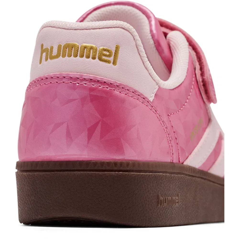 Детские кроссовки для девочек с металлическим эффектом VM78 CPH Metallic Hummel, Pink — фото 3