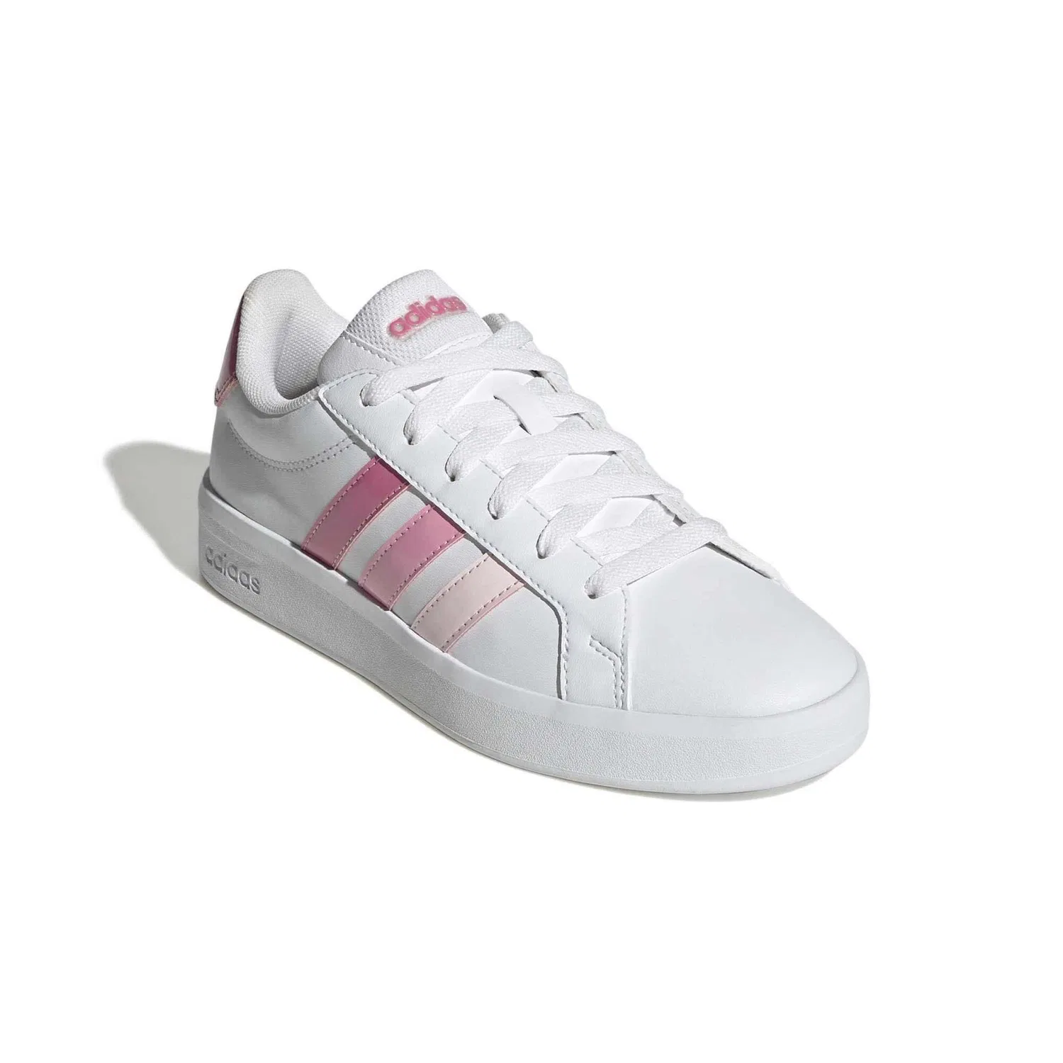 Детские кроссовки с синтетической кожей Grand Court 3.0 J Adidas, Weiß — фото 2