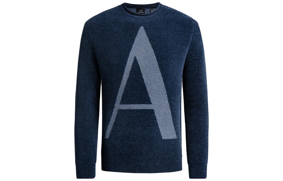 

Футболка вязаная мужская ARMANI EXCHANGE, темно-синий